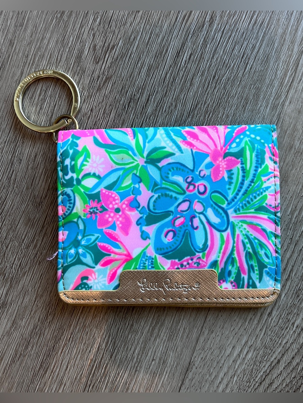 Lilly Pulitzer Floral Keychain Card Holder Wallet
